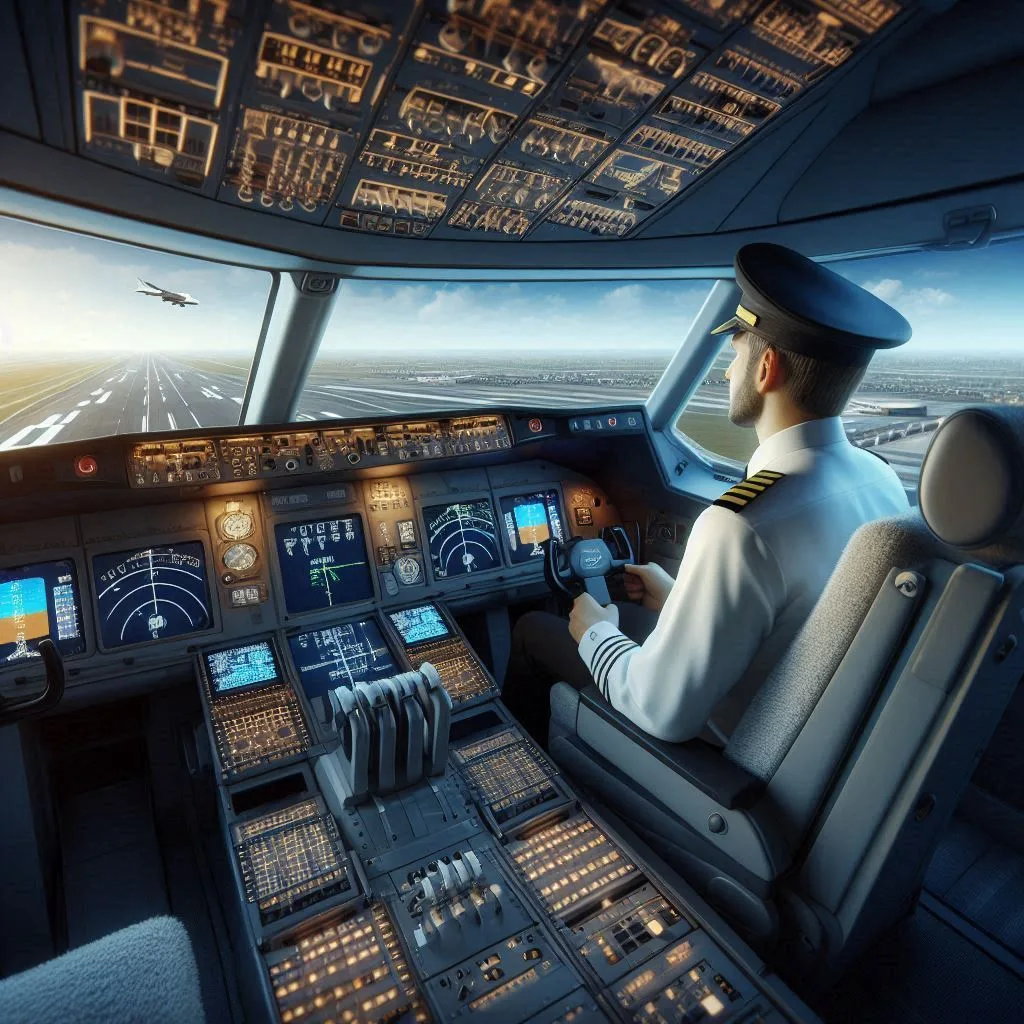 Image Of A Boeing 747 Cockpit.