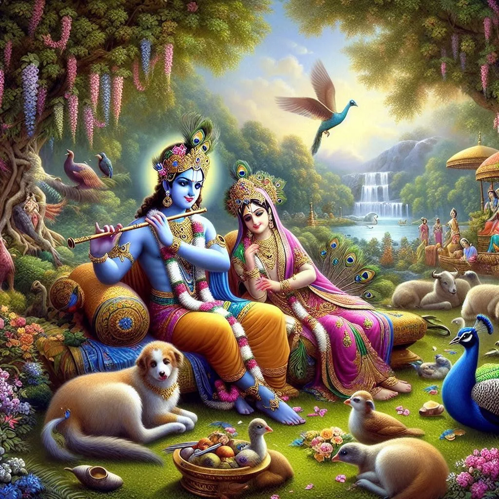 Krishna With Gopi
